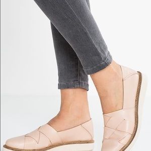 Clarks Comfort Loafer Artisan Flats Soft Leather Lattes Detail Blush Pink 9.5
